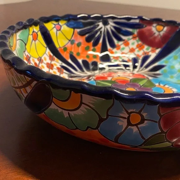 Handmade Mexican Ceramic Decorative Bowl - Picture 9 of 10